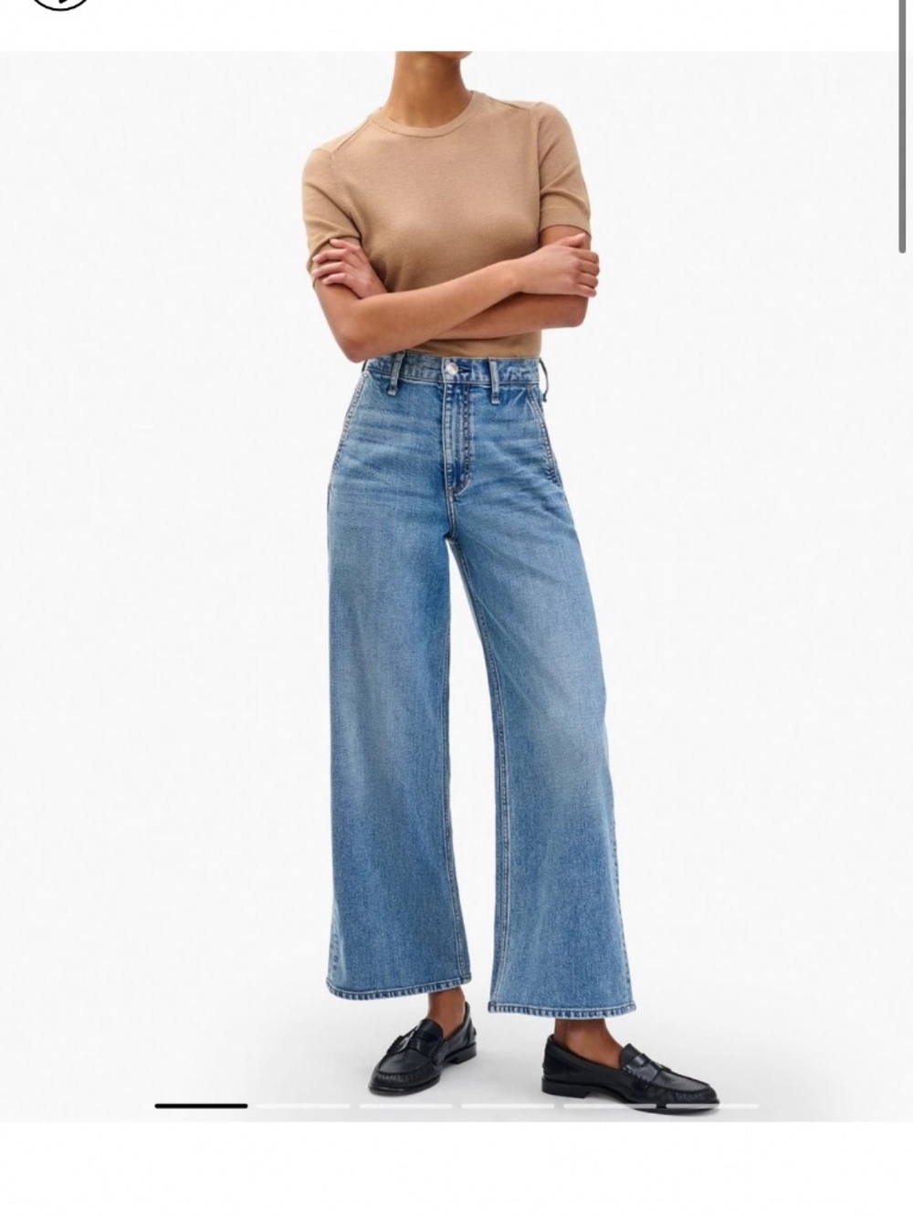 Rag and bond The Andi High rise ankle wide leg